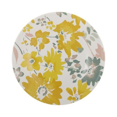 Bee and Willow Floral Melamine and Bamboo Salad Plate