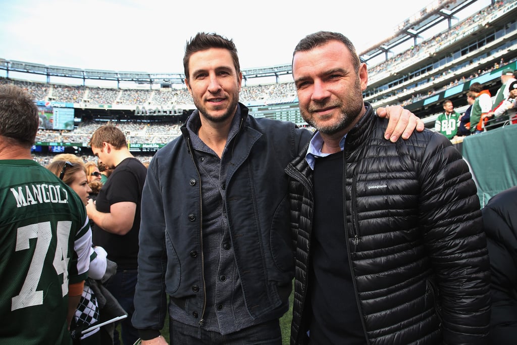 Liev Schreiber and his brother Pablo checked out the Pittsburgh Steelers game against the New York Jets in November 2014.