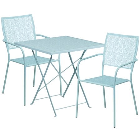 Flash furniture square indoor outdoor steel patio shop table