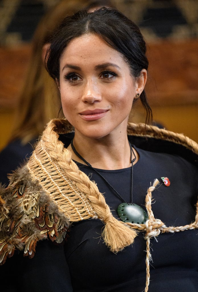 Meghan Markle Wearing a Korowai in New Zealand Oct 2018