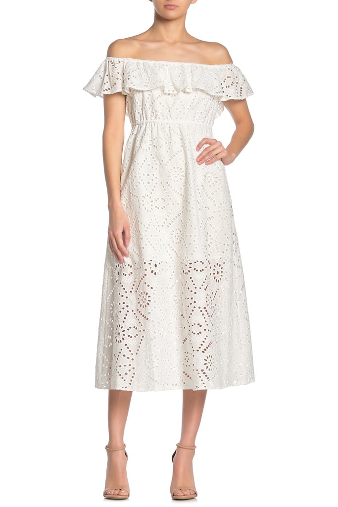 Abound Off-the-Shoulder Eyelet Midi Dress
