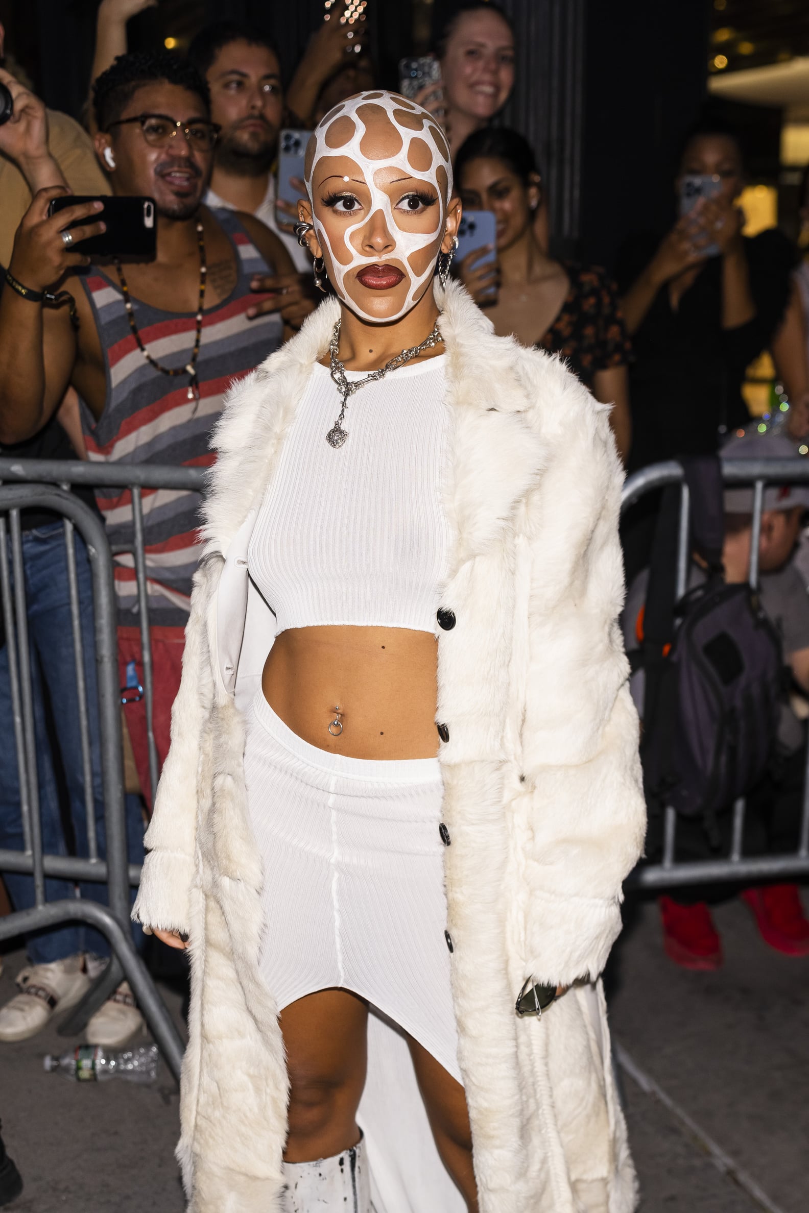 Doja Cat Wears White Face Paint at Vogue World POPSUGAR Beauty