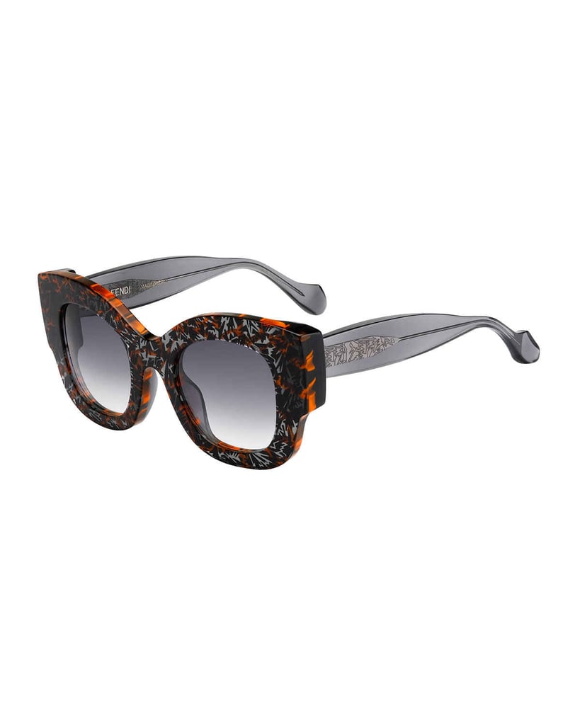 Thierry Lasry Eyewear Fendi-Thierry Lasry Silvy Square Geo-Print Sunglasses ($650)