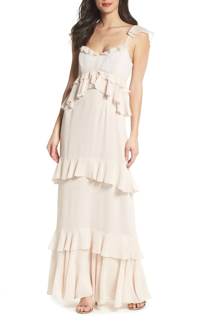 WAYF The Gywneth Ruffle Maxi Gown