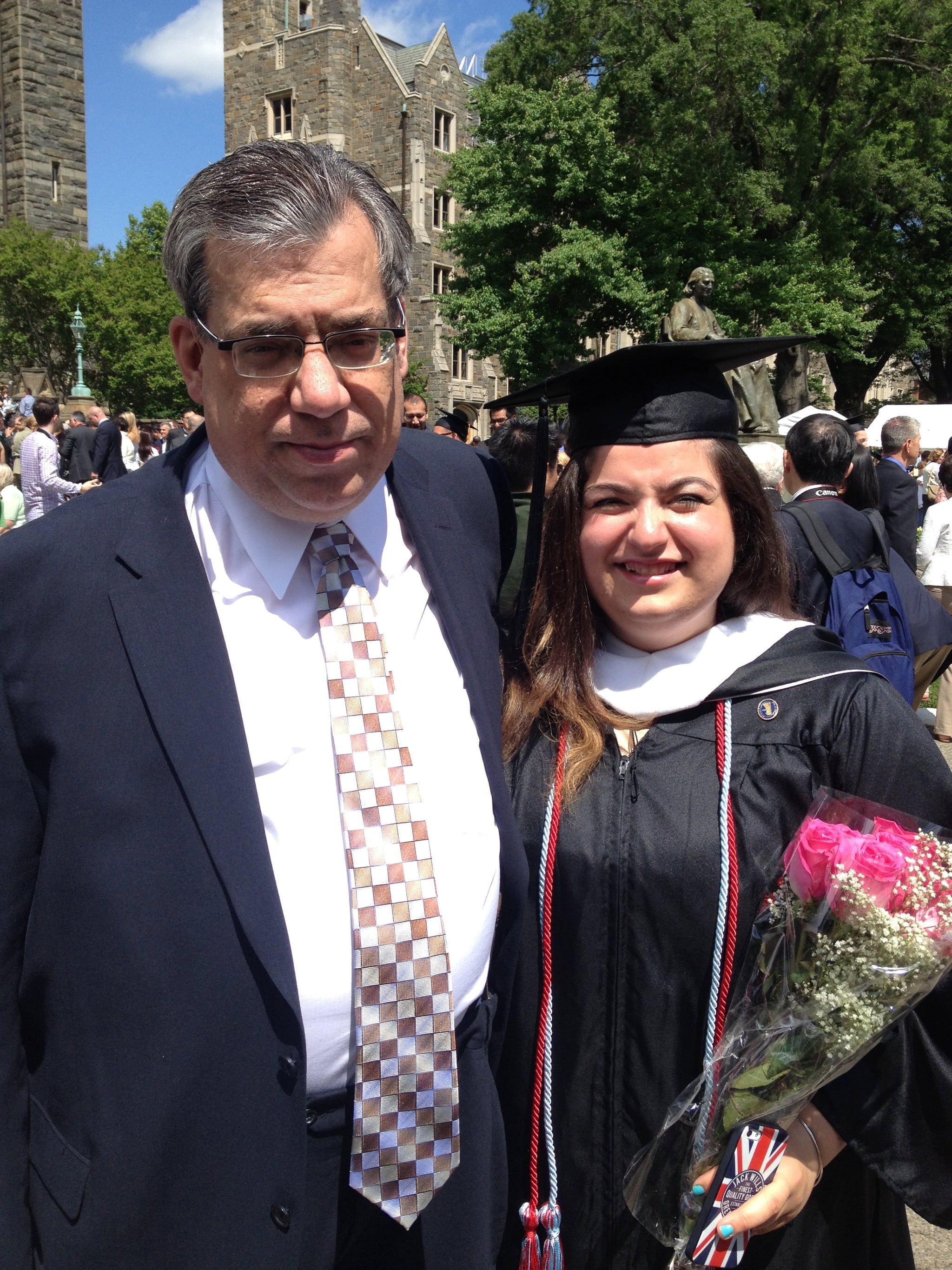 Victoria Edel and her father