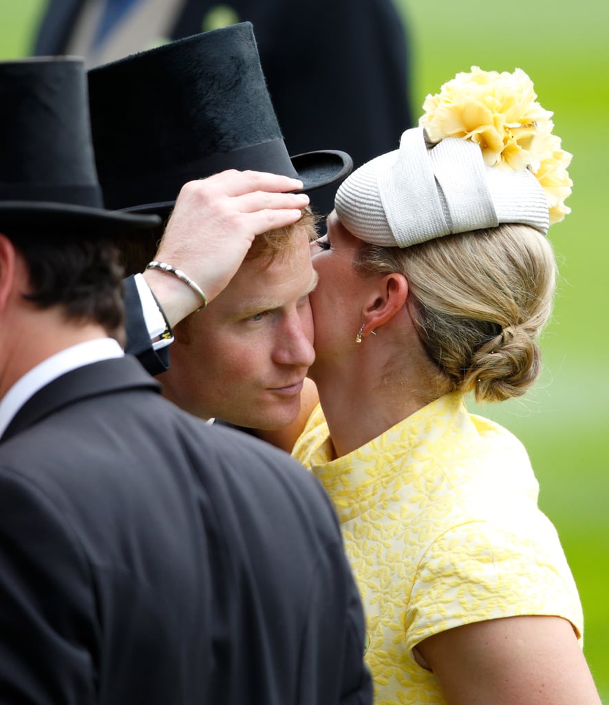 . . . and embracing Harry so hard at Ascot last year that his hat fell off.