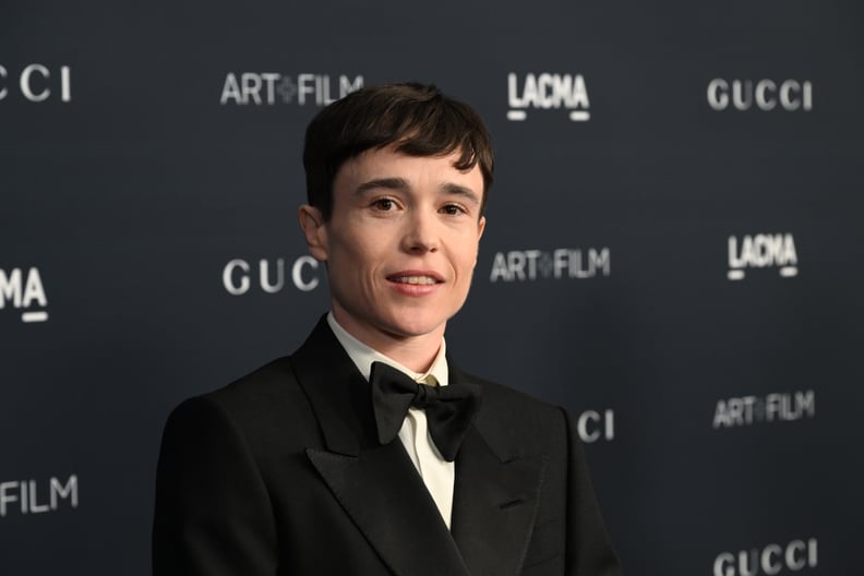 LOS ANGELES, CALIFORNIA - NOVEMBER 05: Elliot Page, wearing Gucci, attends the 2022 LACMA ART+FILM GALA Presented By Gucci at Los Angeles County Museum of Art on November 05, 2022 in Los Angeles, California. (Photo by Michael Kovac/Getty Images for LACMA)