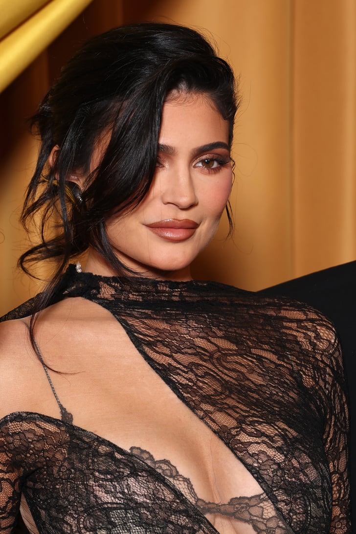 Kylie Jenners Sheer Black Lace Mugler Dress At Fashion Week Popsugar Fashion Photo 5 