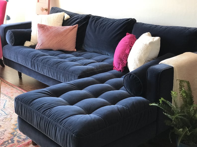 Article sven store cascadia blue sofa