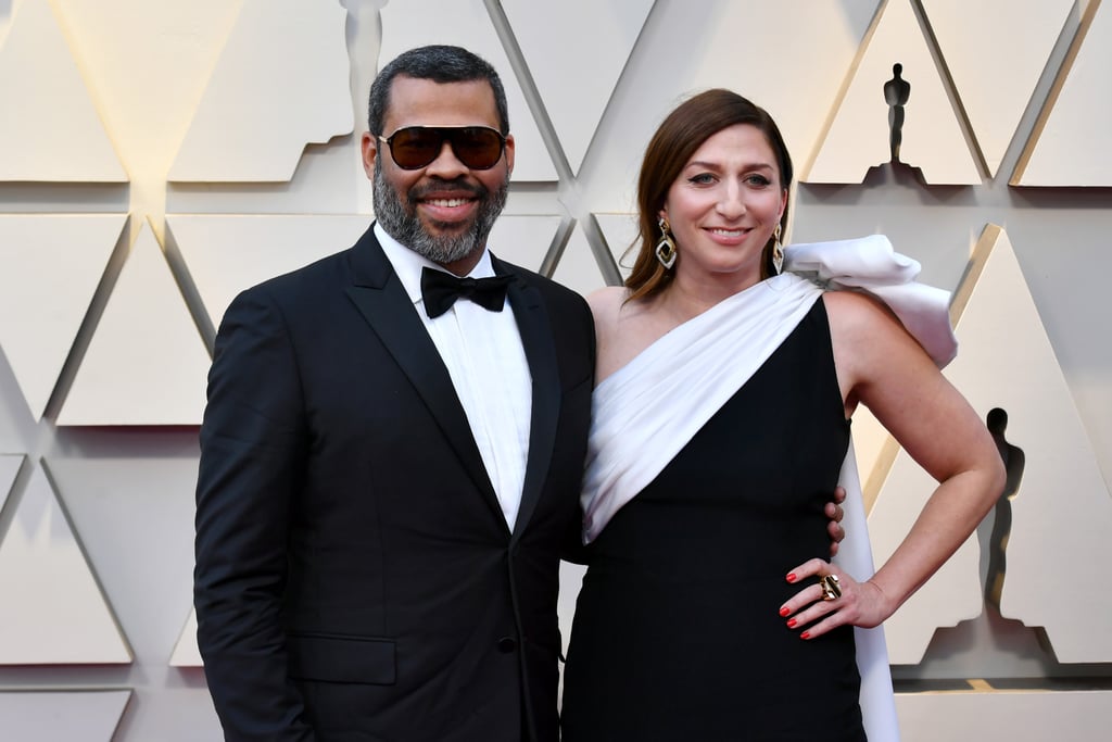 Jordan Peele and Chelsea Peretti at the 2019 Oscars