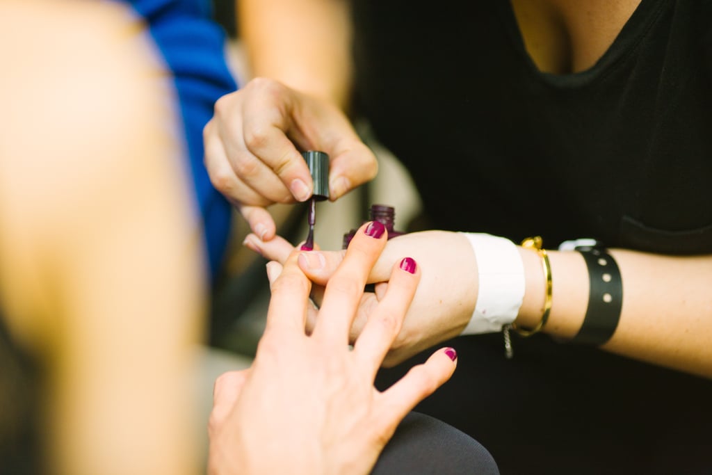 Schedule a regular manicure.