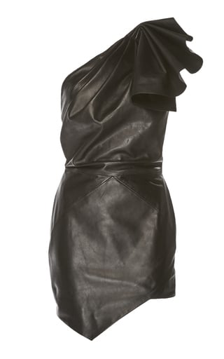 Alexandre Vauthier One-Shoulder Leather Mini Dress