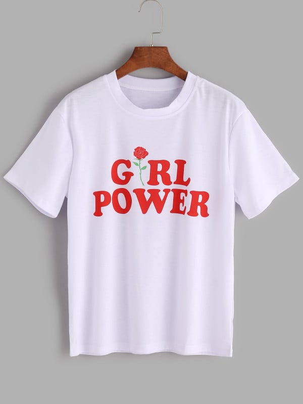 Girl Power Print T-Shirt ($11)