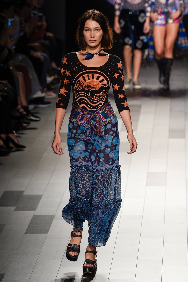 Bella's First Anna Sui Look Was This Three-Quarter-Sleeved Printed Maxi Dress