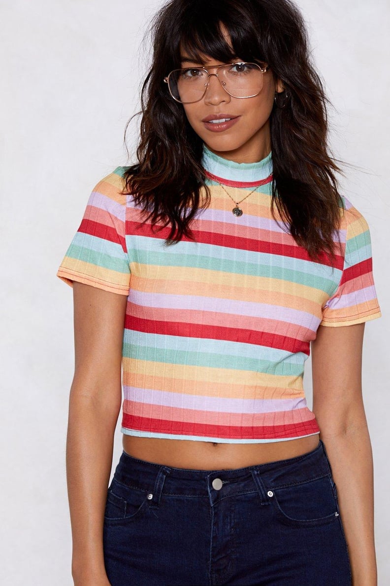 Nasty Gal Not Stripe Now Crop Top