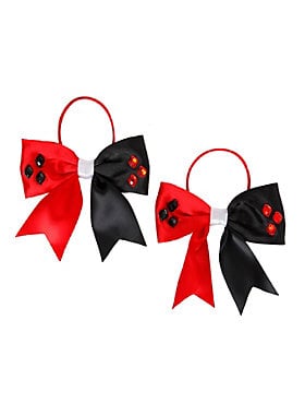 DC Comics Harley Quinn Bow Hair Tie 2 Pack