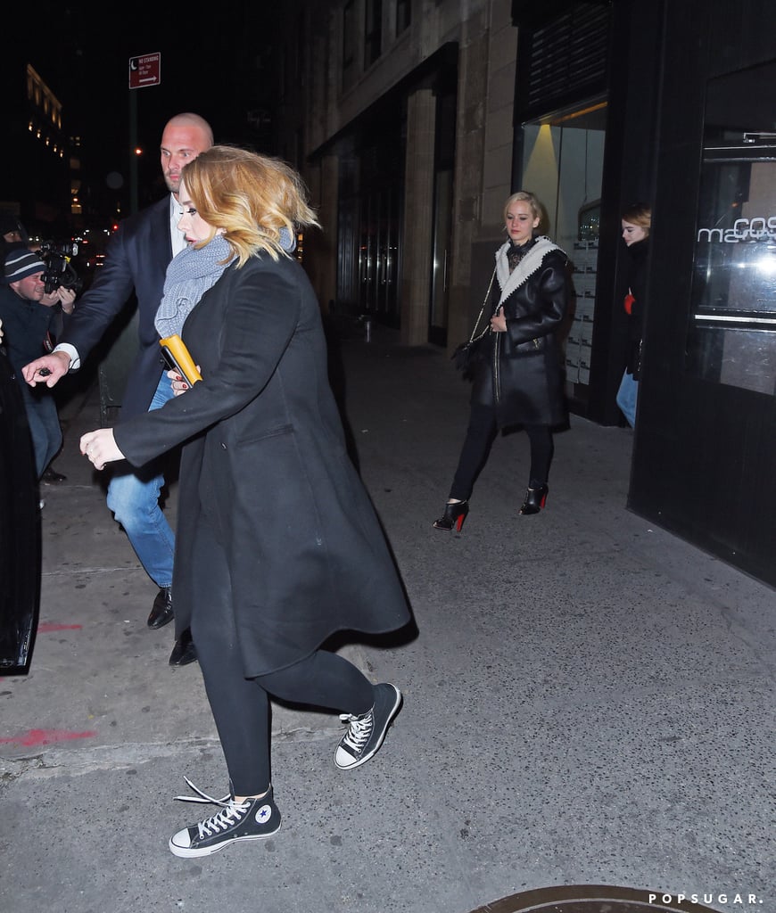 Jennifer Lawrence, Emma Stone, and Adele in NYC