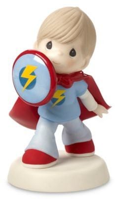 Precious Moments Boy in Superhero Outfit Figurine