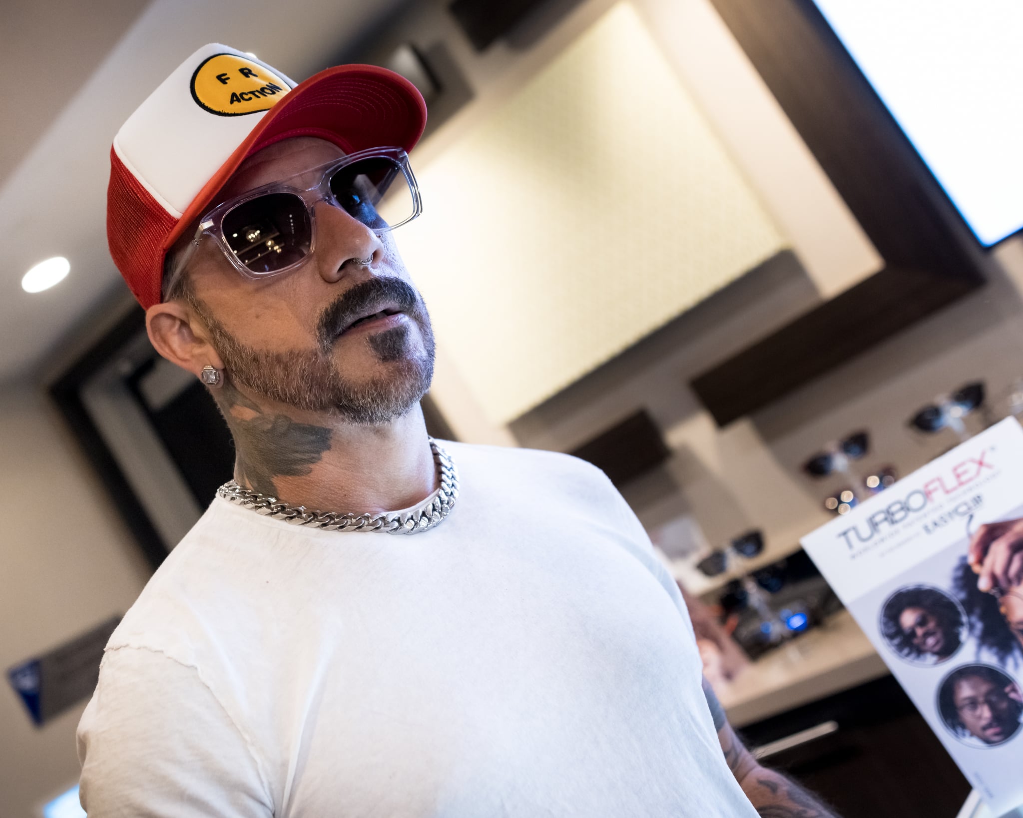 LAS VEGAS, NEVADA - MARCH 31: Backstreet Boys bandmember AJ Mclean attends the official gift lounge presented by Míage Skincare during the 64th annual GRAMMY Awards at Topgolf Las Vegas on March 31, 2022 in Las Vegas, Nevada. (Photo by Greg Doherty/Getty Images for The Recording Academy)