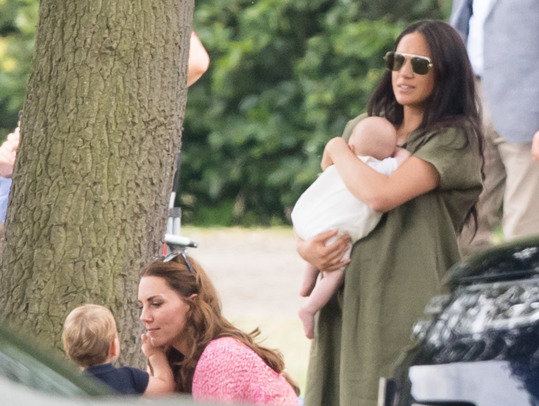 Meghan Markle S Green Dress At Polo Day 2019 Popsugar Fashion