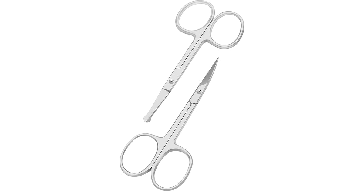 Curved and Rounded Facial Hair Scissors Best Travel Beauty Tools