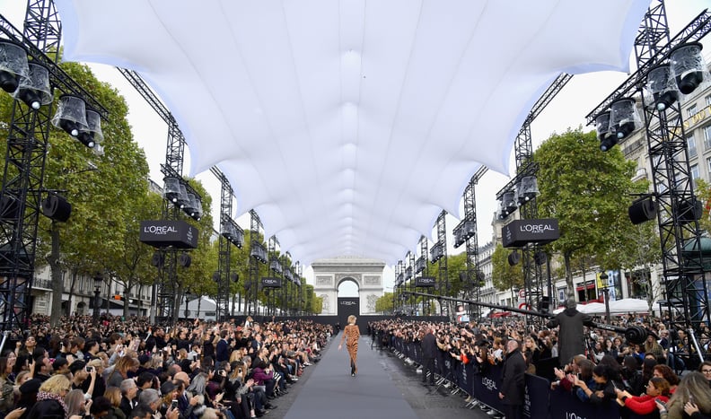 For the occasion, the Champs Élysées was completely shut down, and the show happened right in front of the Arc de Triomphe.