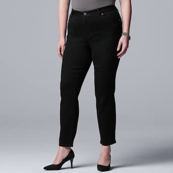 Simply Vera Wang High-Rise Ponte Bootcut Pants, Dark Grey, Women X