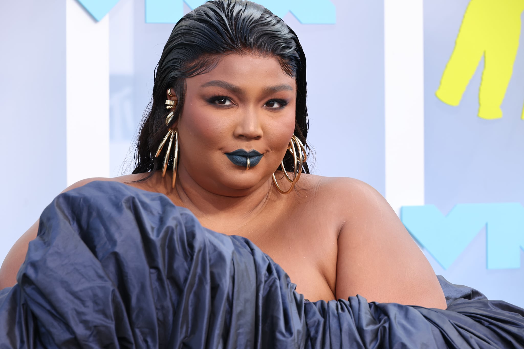 NEWARK, NEW JERSEY - AUGUST 28: Lizzo attends the 2022 MTV VMAs at Prudential Center on August 28, 2022 in Newark, New Jersey. (Photo by Cindy Ord/WireImage)