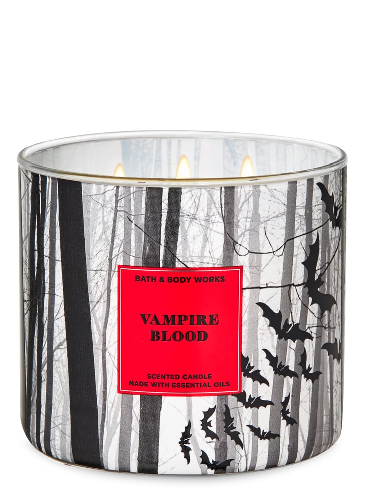 BATH & BODY WORKS 3 WICK CANDLE W/LID "VAMPIRE BLOOD" NEW FOR HALLOWEEN!! 