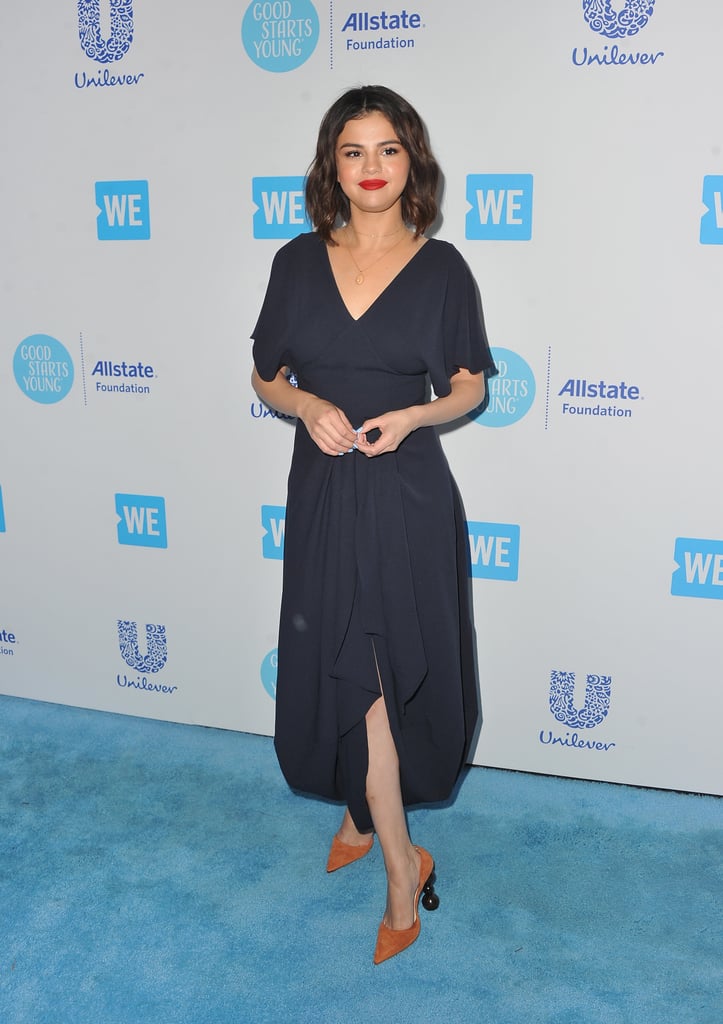 Selena Gomez Brown Heels at We Day 2018