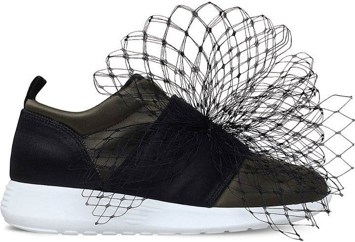 The exaggerated netting on Kurt Geiger's London Letty Net Details Satin Trainers ($189) is definitely noticeable enough.