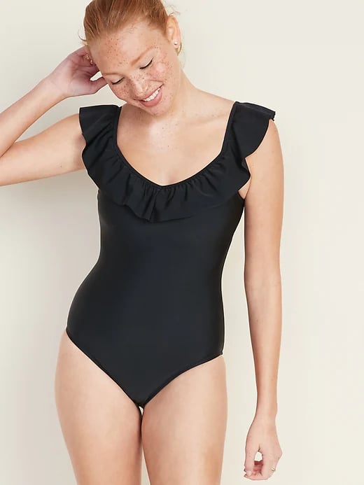 Old navy off discount the shoulder swimsuit