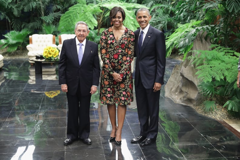 At the State Dinner Hosted by Cuban Leader Raul Castro