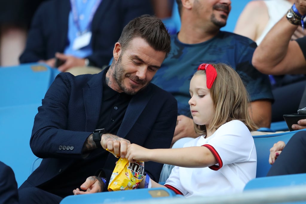 David Beckham and Harper at World Cup Pictures June 2019