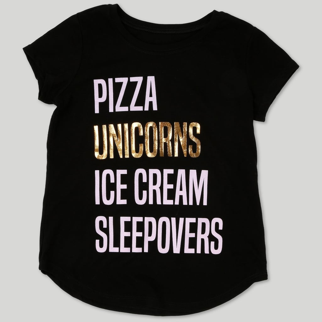 Pizza, Unicorns, Ice Cream & Sleepovers Tee