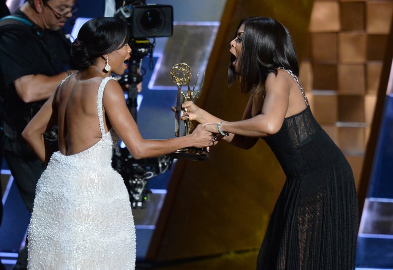 Taraji couldn't contain her excitement as she awarded her friend Regina King with an Emmy.