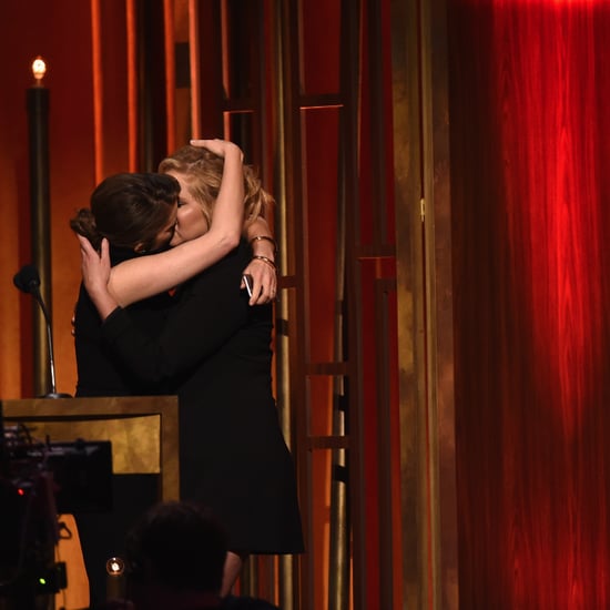 Tina Fey and Amy Schumer Kissing at Peabody Awards