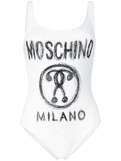 Wear the Moschino logo loud and proud with this Moschino Scoop Back Swimsuit ($295).