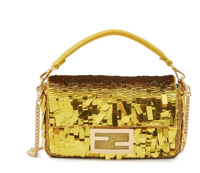 Fendi Baguette Sequinned Hand Bag