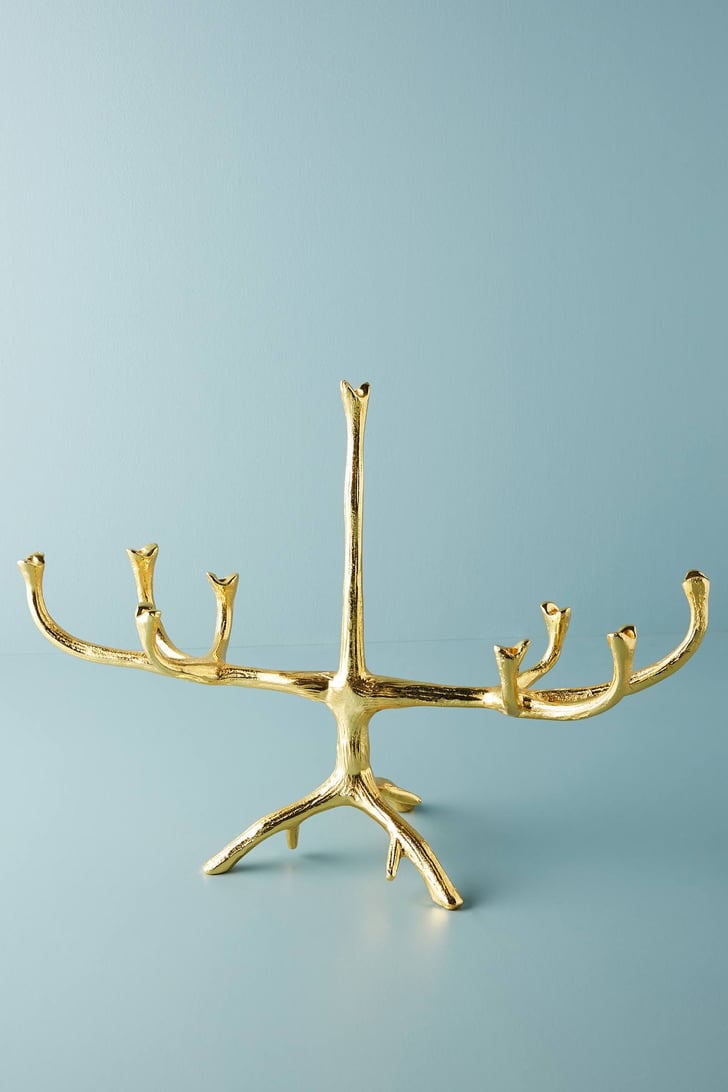 Gold Tree Branch Menorah Anthropologie Christmas Decorations 2019