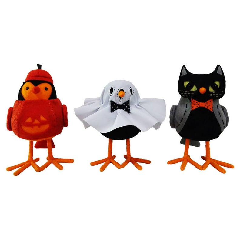 Hyde and Eek! Boutique Halloween Trick-or-Treater Decorative Fabric Birds