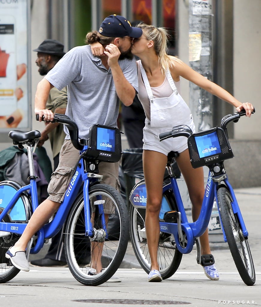 Leonardo DiCaprio and Kelly Rohrbach Riding Bikes PDA