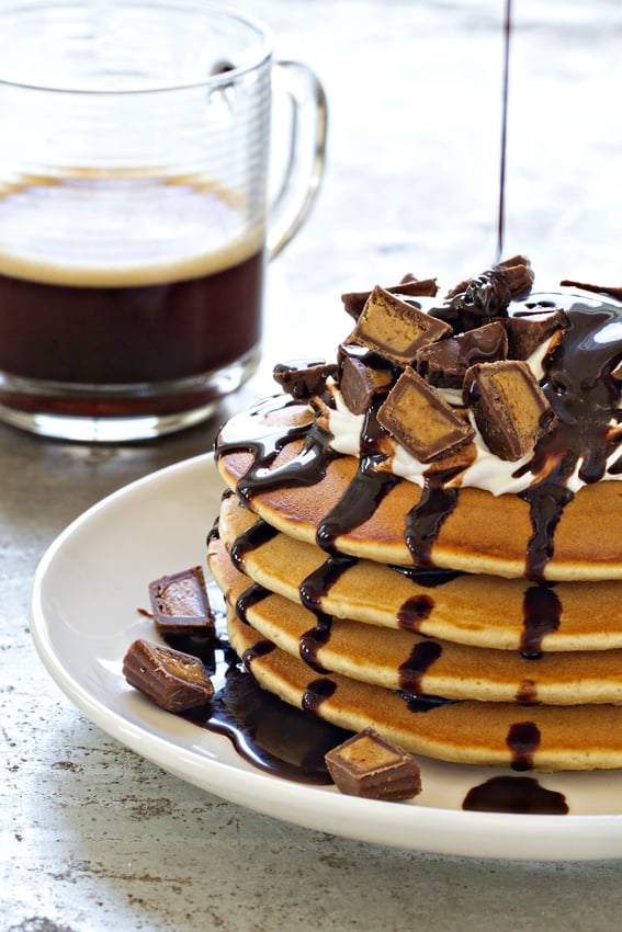 Peanut Butter Cup Pancakes Interesting Pancake Recipes POPSUGAR