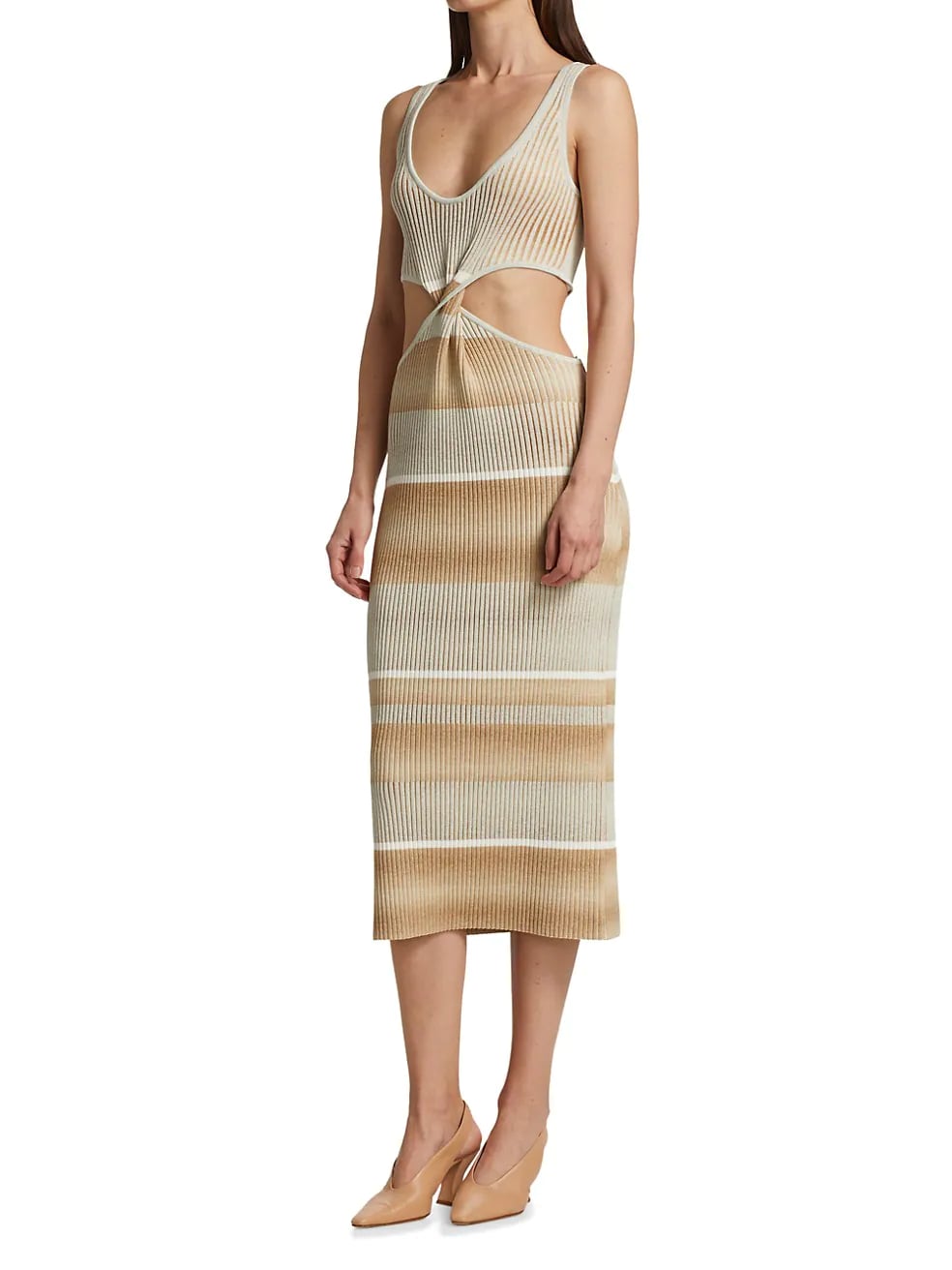 Jonathan Simkhai Colleen Striped Cutout Tank Dress If You Ask Us
