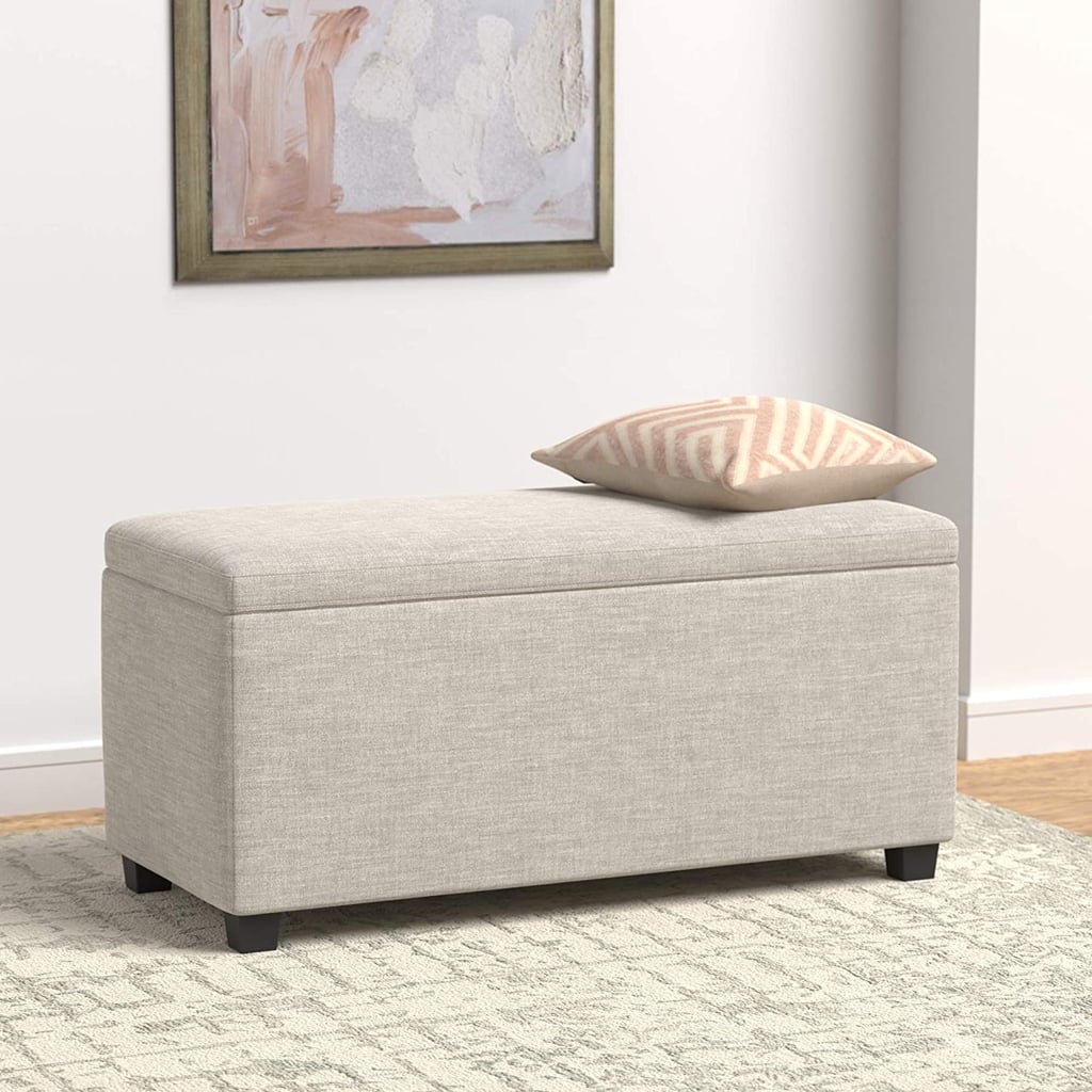 Amazon Basics Upholstered Storage Ottoman and Entryway Bench