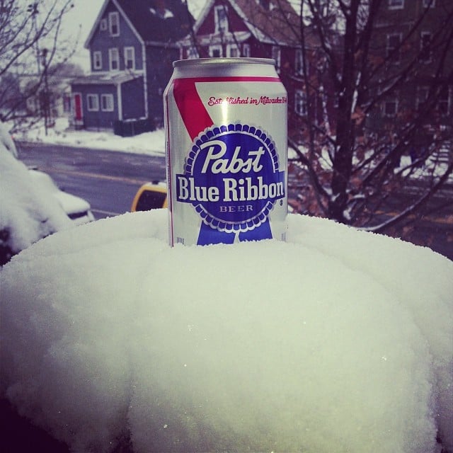 An ice-cold beer always makes things better. 
Source: Instagram user bostontallboy