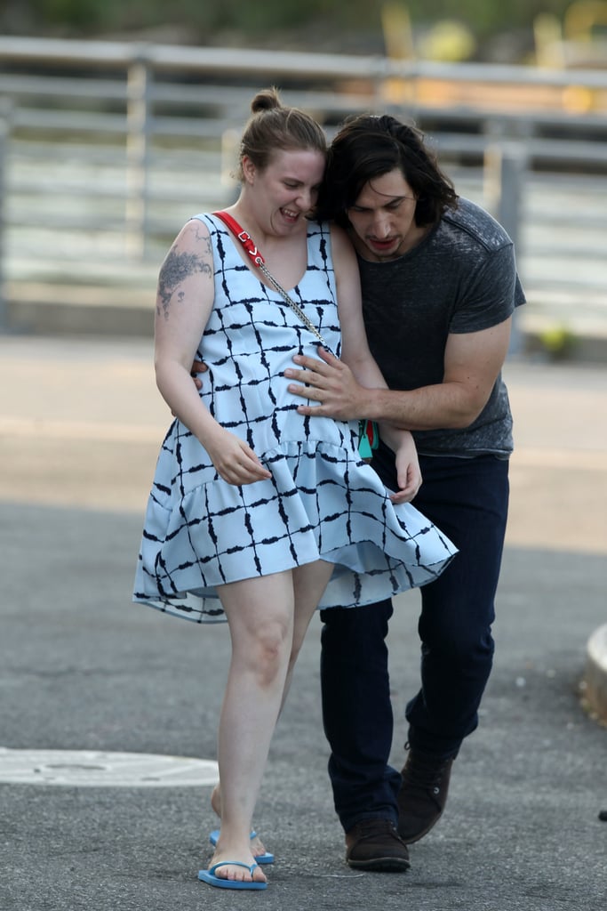 Lena Dunham And Adam Driver Filming Girls July 2016 Popsugar