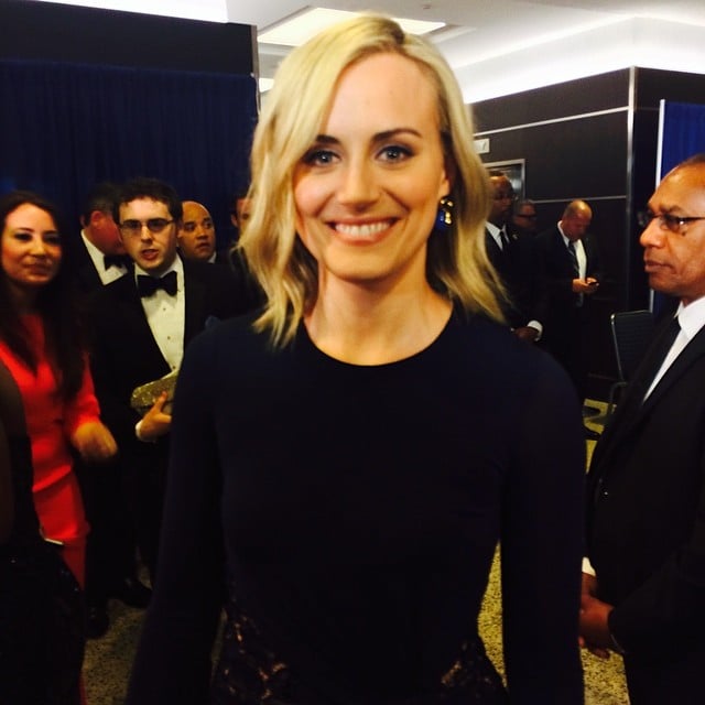 Taylor Schilling was bright-eyed before the dinner.