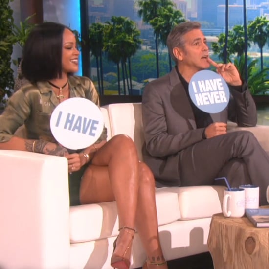 Rihanna and George Clooney Play Never Have I Ever Video