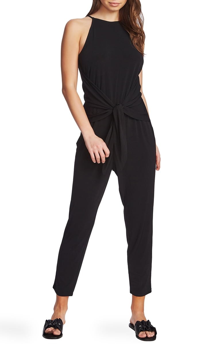 1.STATE Halter Neck Knit Jumpsuit